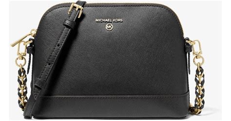 michael kors cross bag dome|Michael Kors large saffiano crossbody.